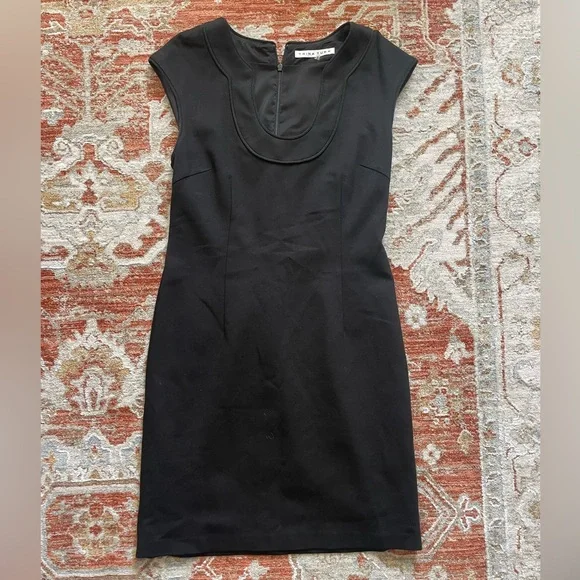 Trina Turk Dresses Trina Turk Black Sheath Midi Dress With Cap